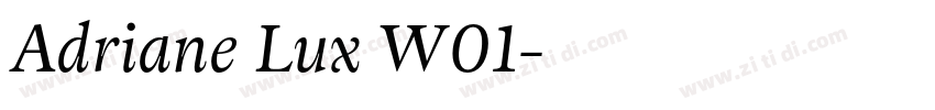 Adriane Lux W01字体转换